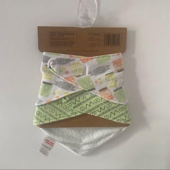 Chick Pea 2 Pack Bandana Bib Set NWT Kitchen Veggies Unisex Baby Cotton. - Picture 4 of 6
